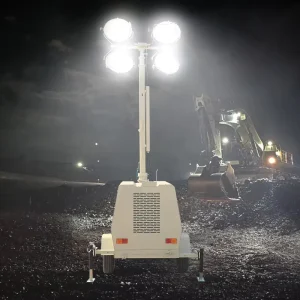Free Shipping Euro 5 EPA Mobile Mast Light Tower 500W X4 LED Light Tower