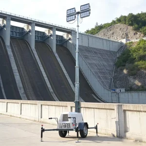 Free Shipping Telescopic Mast Light Tower With Pneumatic Lift for Quick Height Adjustment Telescopic Mast Light Tower