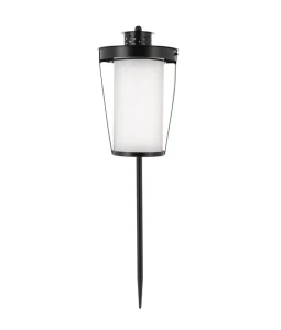 Frosted Glass Ground Stake Wind Lantern Grave Memorial Light Outdoor Garden Courtyard Decor Compatible with Candle LED