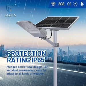 GCOTS 10W 15W 20W 25W Waterproof Matel Outdoor All in Two LED Solar Street Lamp Solar Powered High Performance Lighting