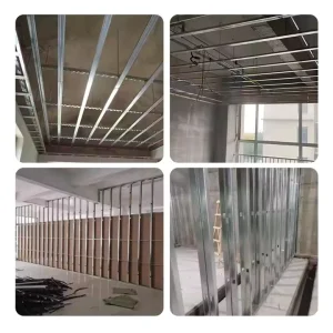 Galvanized Ceiling Metal Stud and Truck Metal Furring Channel Light Steel Construction