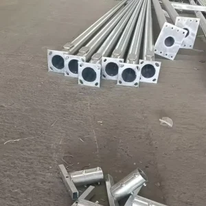 Galvanized Square Street Light Pole Hot Dip Galvanized Durable Waterproof Wireless Control 10 Year Warranty Wind
