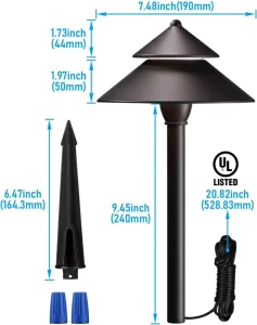 Garden Decorative Low Voltage ETL Certified LED Pathway Lights