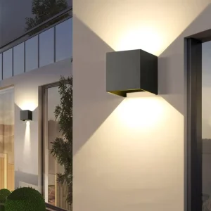 Garden Decorative Waterproof 6W 20W 40W Outdoor Lights Led Wall Lamps Aluminum Black White Square Wall Light for Indoor Lighting