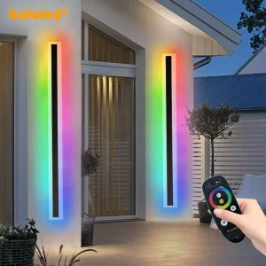 Garden Fence Villa Smart Outdoor Minimalist Linear Wall Light RGBW RGB Wall LED Light Multicolor for Wall Home Decorate