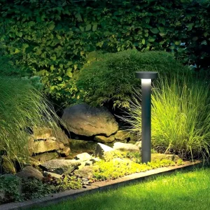 Garden Lamp IP65 10W Black Gray 270 Beam Angle Modern Hotel Home Outdoor Bollard LED Lawn Light Cast Aluminum CRI 80