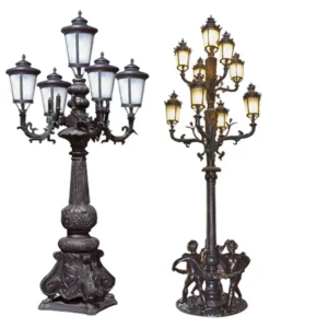 Garden Lamps LED IP65 Rated Art Rod Decorative Patio Lawn Pillar Lights Statue Pole Landscape Boardwalk Lodge Post Lantern