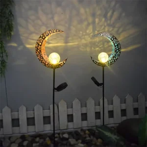 Garden Landscape Metal Sun Lawn Solar Garden Decor Metal Sun Stake Light Outdoor Ornament Metal Sun With Glass Ball Lawn Stake