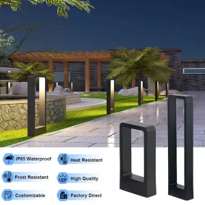 Garden Lawn Light IP65 Waterproof 220V 1ft or 2ft 7W Aluminum LED Pathway Lamp Hardwired 3000K, 4000K, or 6500K
