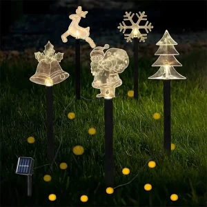 Garden Lights Christmas Tree LED Night Solar Lighting Outdoor Courtyard Garden Decorative Lamps Led Solar Ground Waterproof