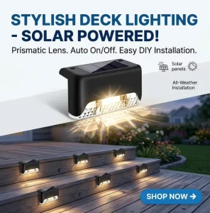Garden Path Lights Solar Powered Solar Ladder Lights Outdoor Garden Lights Automatic Dark Activation Pastoral Style IP44 Rated