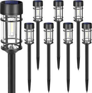 Garden Pathway Lights Outdoor Solar Garden Lamp Waterproof LED Landscape Lighting Pathway Lawn Hallow Light