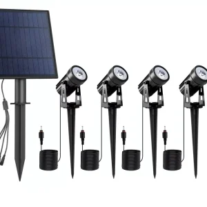 Garden Solar Spotlight Solar Landscape Outdoor Spotlights for Garden Path In-ground