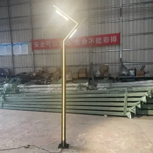 Garden Street Light Pole Light Pole Front and Rear Light Emitting 3m 4m 5m 6m Single Arm Aluminum Alloy