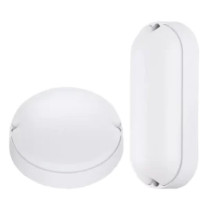 Garden Waterproof IP54 8W 10W 12W 15W 20W Outdoor Surface Mount Wall and Ceiling Light Plastic Round or Oval LED Bulkhead Light