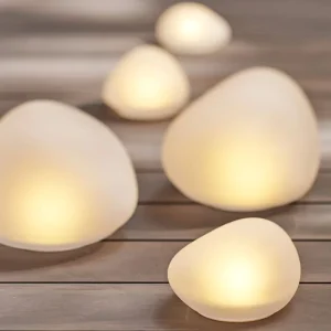 Garden Yard Decorative Landscape Waterproof Lights Outdoor Patio Garden Stone Light Ornament LED Solar Glass Stone Light