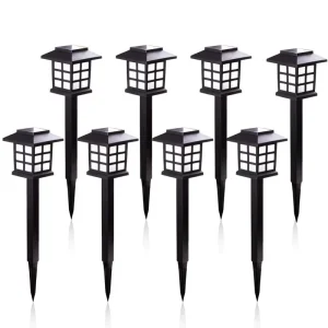 Garden landscape courtyard terrace driveway pedestrian path lighting with LED solar path lights waterproof outdoor solar lights