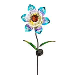 Glass Pile Colorful IP44 Outdoor Decorative Garden LED Solar Light for Yard Lawn Patio Decor