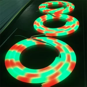 Glossy Diameter 25mm 3D 360degree DC24V 2pcs 84leds SMD5050 RGB WS2811 SM16703 UCS1903 Pixel Programmable Digital SPI Neon Tube