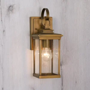 Gold LED Outdoor Wall Light, Waterproof Decorative Sconce for Garden, Patio, Gate, and Balcony