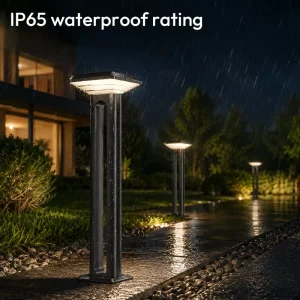 Good Price Path Driveway Front Yard Die-Cast Aluminum PC 10W Waterproof Solar Garden Lawn Bollard Light