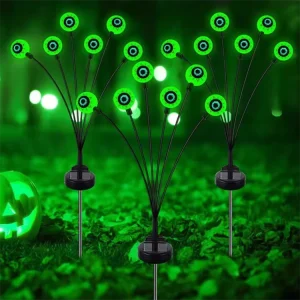 Halloween Outdoor Waterproof Eyeball Pumpkin Path LED Swaying Night Lights for Pathway Yard Patio Landscape