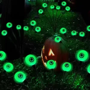 Halloween Outdoor Yard Decorations Scary Eyeball Lights with Solar Panel