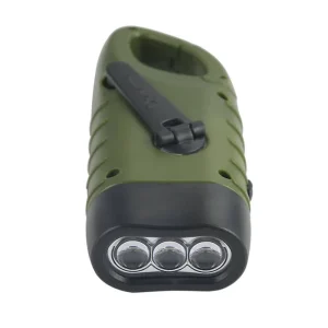 Hand-Crank Dynamo Solar Flashlight, Outdoor Camping Survival Torch