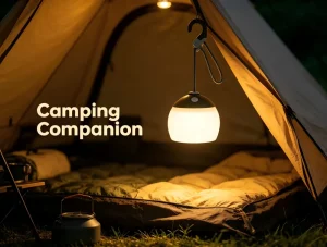 Handheld Rechargeable Silicone Camping Lantern, Dual-Color Waterproof Type-C Hanging LED Tent Light