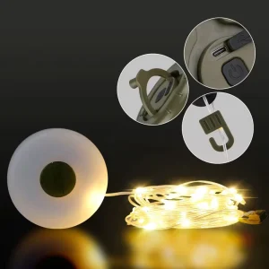 Hanging Hook Portable Tent Lamp for Indoor Decoration Outdoor Camping Lights Rechargeable Waterproof Camping String Lights