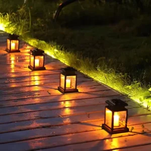 Hanging Outdoor Garden Decorative Light Outdoor Yard Garden Patio Decor Lamp Waterproof LED Solar Lantern