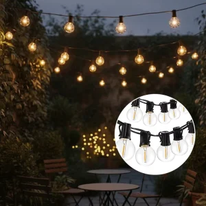 Hanging Sockets G40 LED Light String Waterproof Suspension Kit Solar Outdoor Indoor Holiday Decor