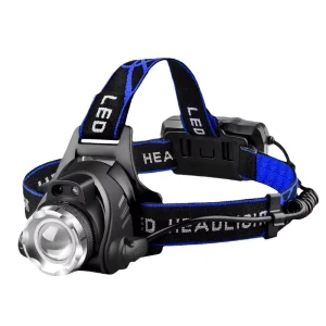 Head-Mounted Miner’s Lamp, Lithium-Ion LED Headlamp with Outdoor Induction Zoom, High Power Waterproof for Fishing and Camping