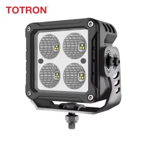 Heavy Duty 60W Square Flood Beam LED Work Light with Heated Lens for Jeep Truck Trailer