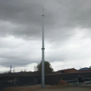 Heavy Duty Galvanized Lattice Lightning Protection Tower Telecommunication Site Steel Structure Self Supporting Lightning Rod