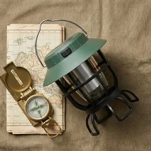 Heavy Duty Iron Waterproof Camping Lantern Portable Solar LED Tent Light for Wilderness Safari Yard and Survival with IP65