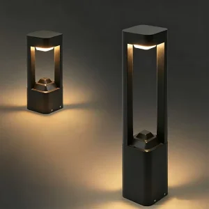 High Bright IP65 Waterproof Aluminum LED Lawn Path Lamp CRI 80 120 Beam Angle AC 85 265V 12W Glass Shade Surface Mount