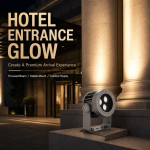 High Bright RGBW DMX512 Control LED Flood Light IP67 Rating AC85-265V Exterior Wall Lighting for Hotel Villa Building Project