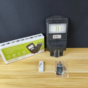 High Brightness 100W 16 LED IP65 ABS Solar Street Light with Radar Sensor for Garden Yard Road Outdoor Lighting