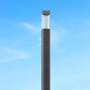 High Brightness 20W LED Solar Street Light Square Outer Inner Design IP65 Waterproof Remote Control 10 Nights Garden Lighting