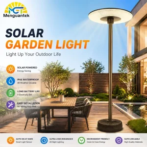 High Brightness IP65 Rated 400W 600W 800W Round Dusk Dawn LED Outdoor Solar Garden Lights With Optional Pole