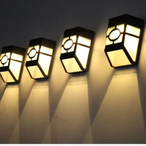 High Brightness IP65 Waterproof Lightweight Retro Landscape Garden LED Solar Lights Outdoor Wall Lights