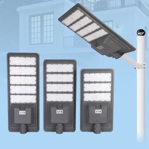 High Brightness IP67 Waterproof Outdoor Solar LED Street Light with Aluminum Alloy Pole 120 Beam Angle & Remote/Radar Control