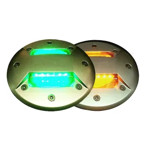 High Brightness IP68 GPS Synchronous LED Road Stud Cat Eye Material Safety Solar Tunnel Traffic Light