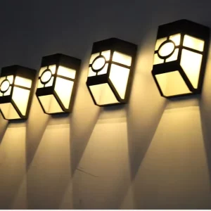High Brightness Ip65 Waterproof Lightweight Retro Landscape Garden Led Solar Lights Outdoor Wall