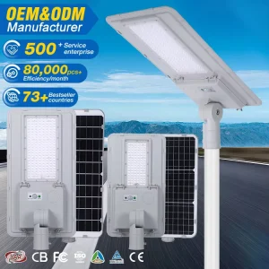 High Brightness Ip66 Waterproof Outdoor Aluminum Smd 60W 100W 180W 240W All in One Integrated Led Solar Road Light