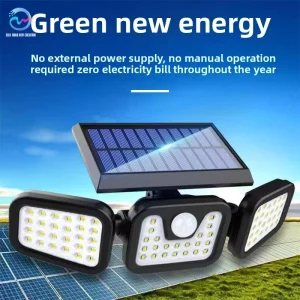 High-Brightness LED Cool White Solar Wall Lamp with Sensor for Garden Outdoor Use IP65 Waterproof CRI 80 Beam Angle 240