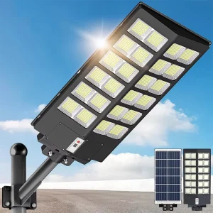 High Brightness Outdoor Solar LED Street Light with Motion Sensor and Remote Control – Courtyard, Village, Parking