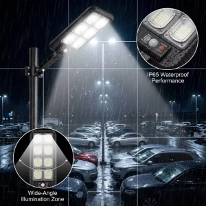 High Brightness Solar Street Light LED Road Lamp Motion Sensor Waterproof IP65 Easy Installation