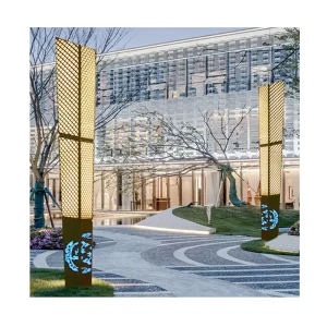 High Class LED Bollard Garden Pole Light Modern Design for Street Lamps Pathway IP65 Electric Power Garden Lights
